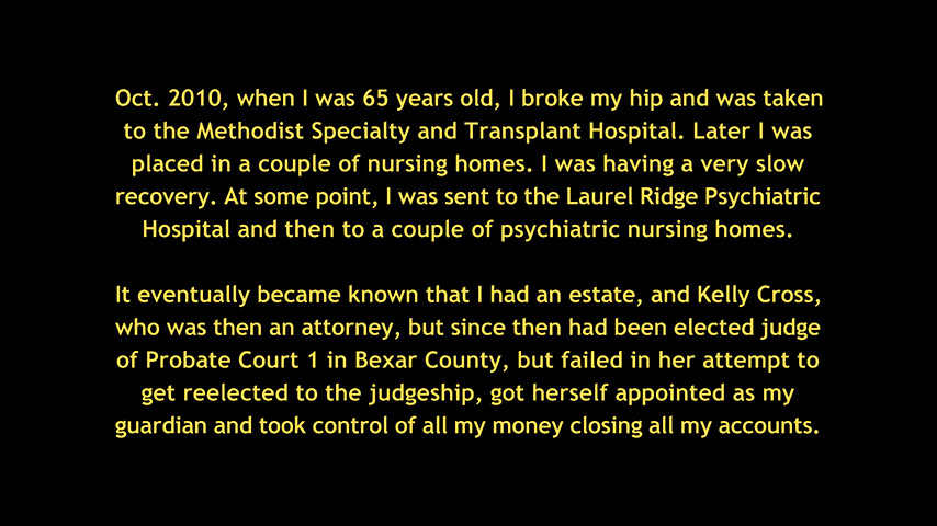 Bexar County Probate Court, Jefferson Bank, Kelly Cross, Chris Heinrichs